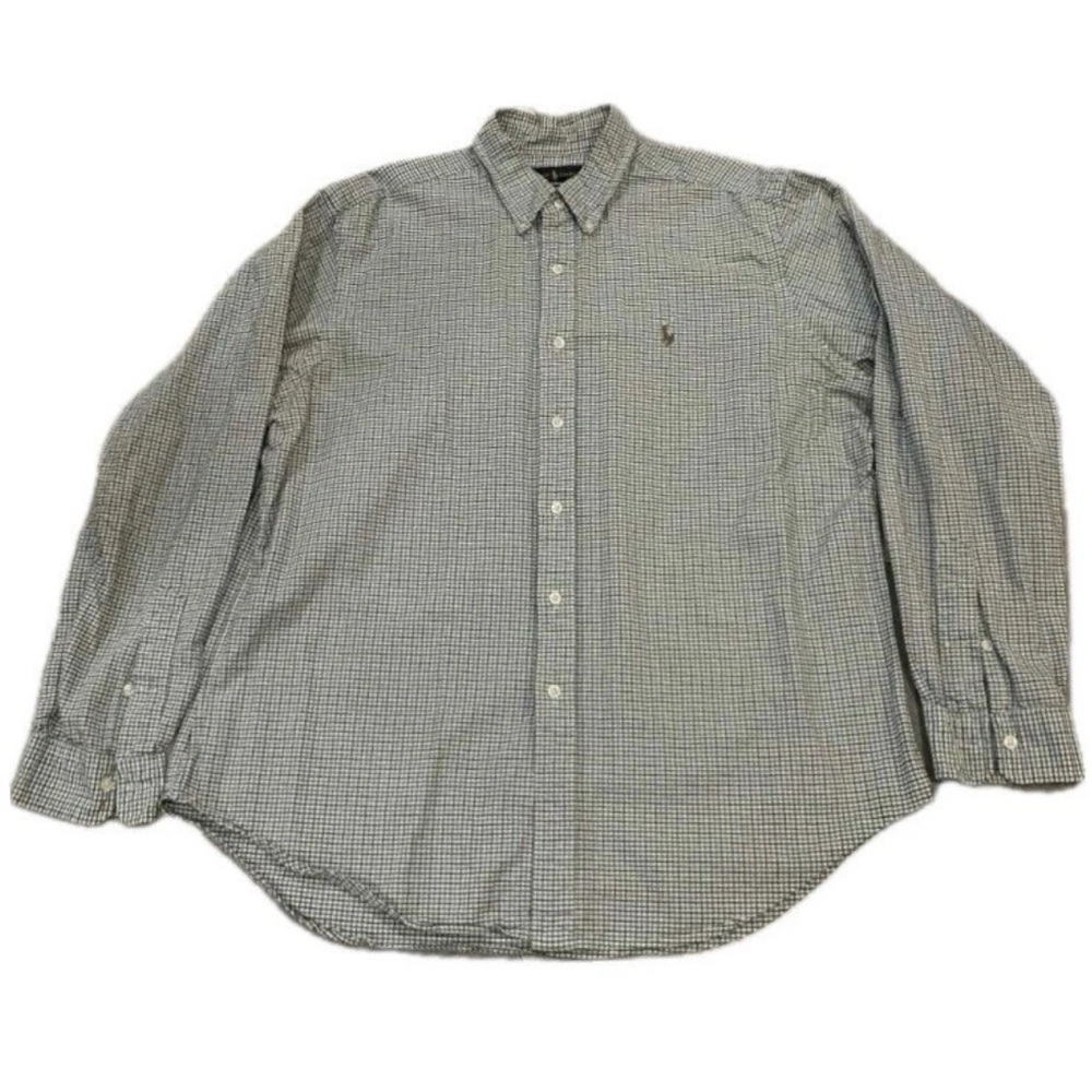 Ralph Lauren Men’s Button Down Plaid Shirt Classic Fit in Size XL